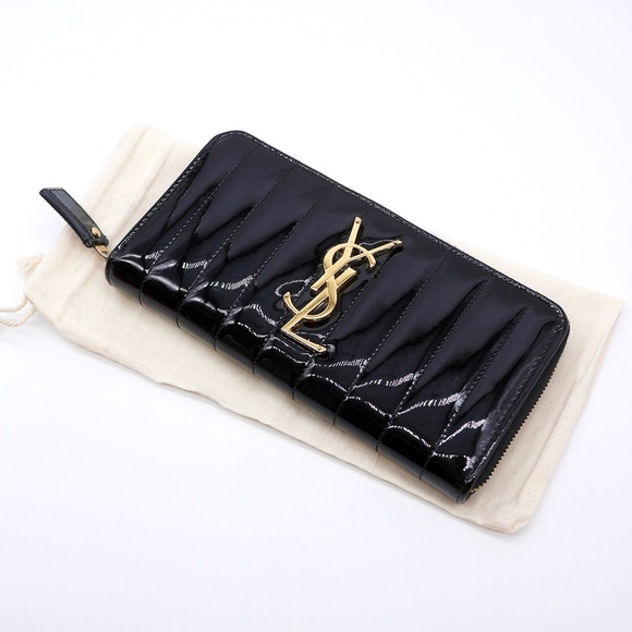 🍓YSL Cassandra Zip Around Patent Wallet - Picture 10 of 11